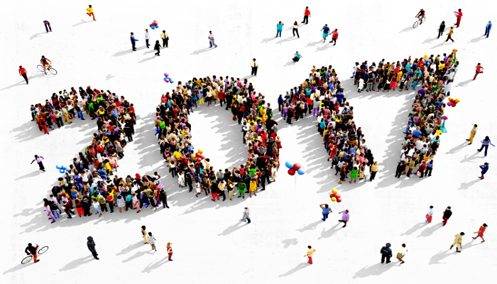 An illustration of the year 2017 