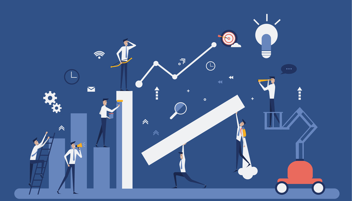 illustration of business graphics