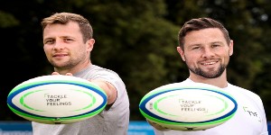 Tackle Your Feelings ambassadors Jack Carty and John Cooney