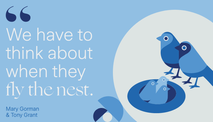 Illustrated graphic with quote