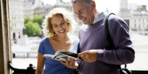 middle aged couple on holiday