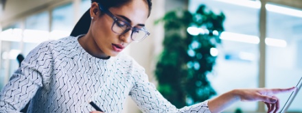young asian woman on laptop