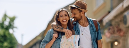 young couple on holiday