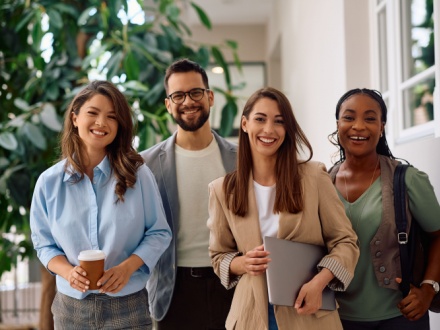 group of young professionals