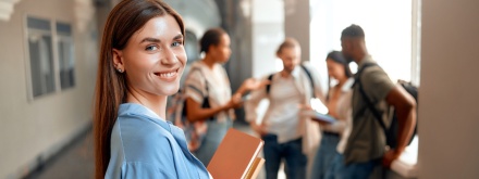 college students on campus