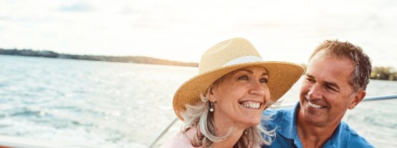 man and woman on boat
