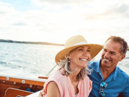 man and woman on boat