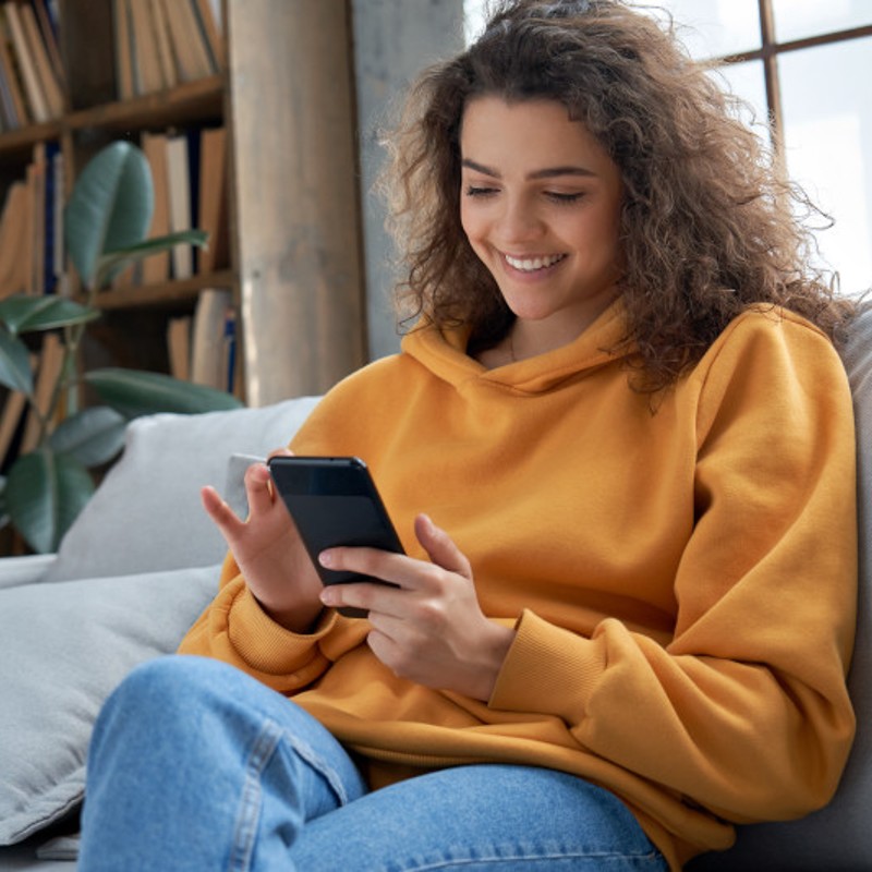 young woman on mobile phone