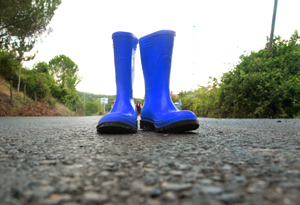 blue wellies