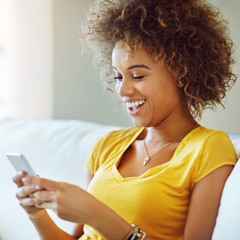 woman on mobile phone