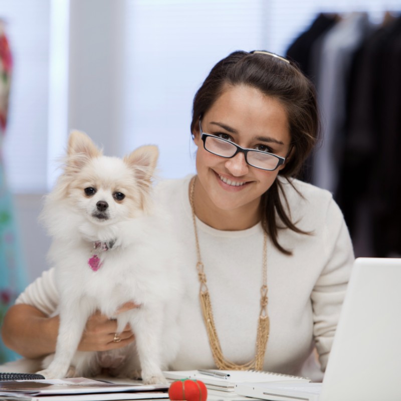 Woman with small Dog