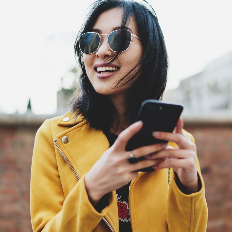 Woman with phone