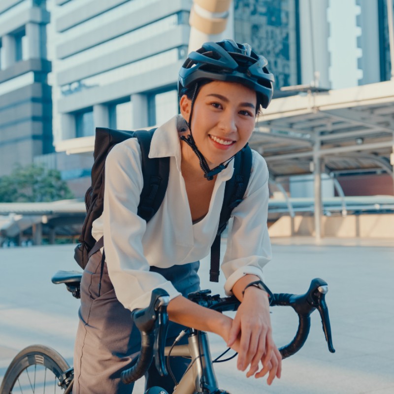 female cyclist